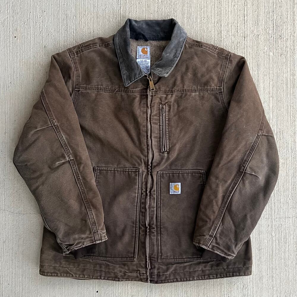 Carhartt WOMENS WC061 DKB faded brown chore work wear jacket